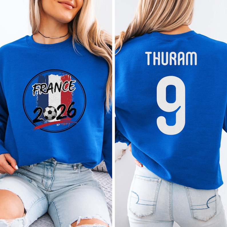 France Thuram #9 Jersey Style T-Shirt, Football Fan Apparel, World Tournament Inspired Unisex Tee image 1