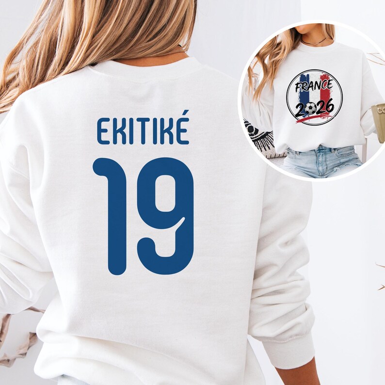 Ekitike #19 France Soccer Jersey Style T-Shirt, World Tournament Graphic Tee image 4
