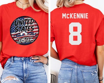 McKennie #8 USA Soccer Jersey Style T-Shirt, World Tournament 2026 Graphic Tee