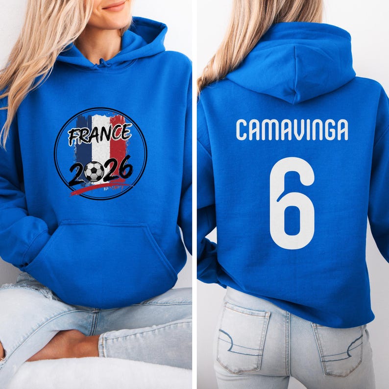 France Camavinga #6 Soccer Jersey T-Shirt, World Tournament Football Fan Apparel image 5