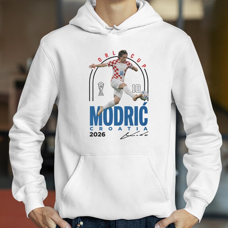 Modric Croatia Star Player #10 Tribute T-Shirt, 2026 World Football Legend Graphic Tee image 12