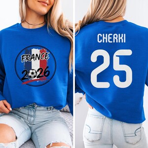 Cherki France Soccer Jersey Style T-Shirt, 2026 World Tournament Football Fan Apparel image 3