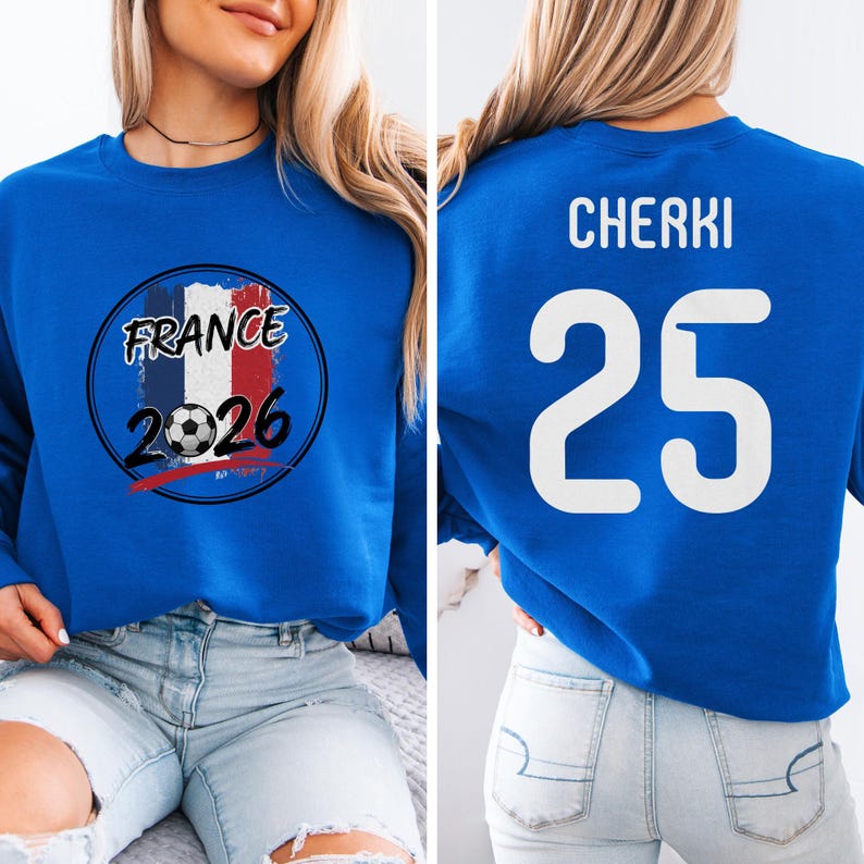 Cherki France Soccer Jersey Style T-Shirt, 2026 World Tournament Football Fan Apparel image 3