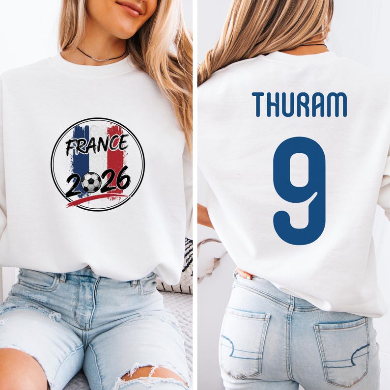 France Thuram #9 Jersey Style T-Shirt, Football Fan Apparel, World Tournament Inspired Unisex Tee image 8