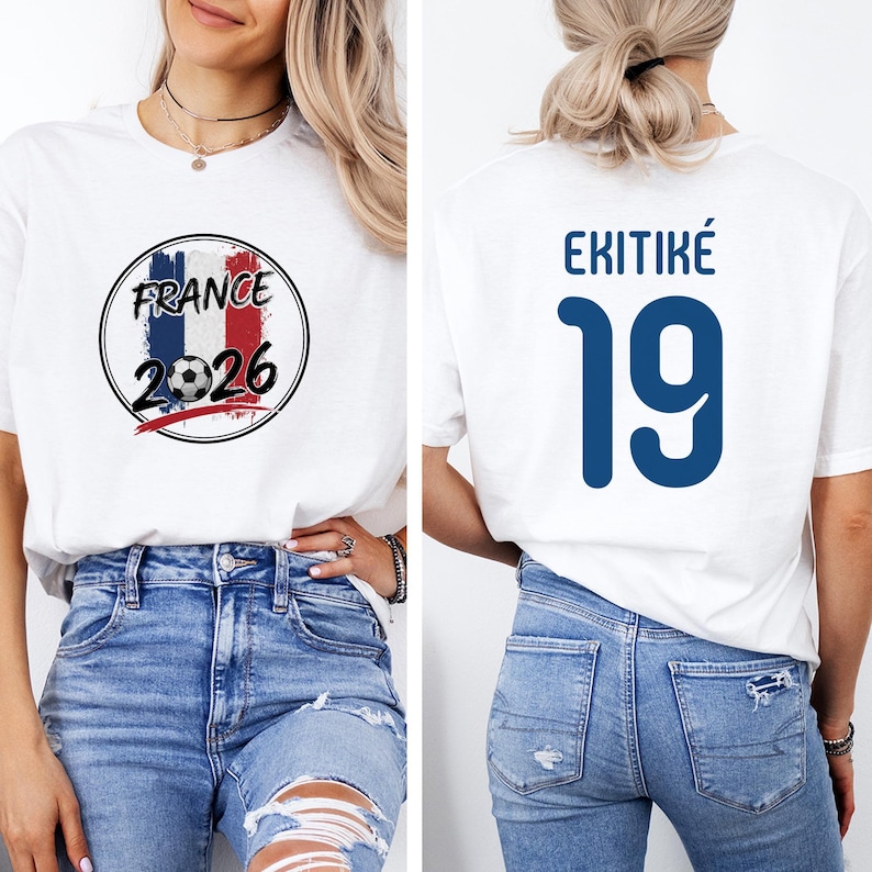 Ekitike #19 France Soccer Jersey Style T-Shirt, World Tournament Graphic Tee image 6