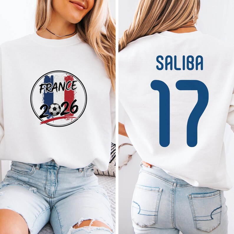 Saliba #17 France Soccer Jersey Style T-Shirt, World Tournament Inspired Unisex Tee image 7