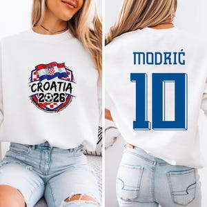 Croatia Soccer Modric #10 Jersey Style T-Shirt, Football Fan Apparel image 6