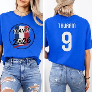 France Thuram #9 Jersey Style T-Shirt, Football Fan Apparel, World Tournament Inspired Unisex Tee image 5