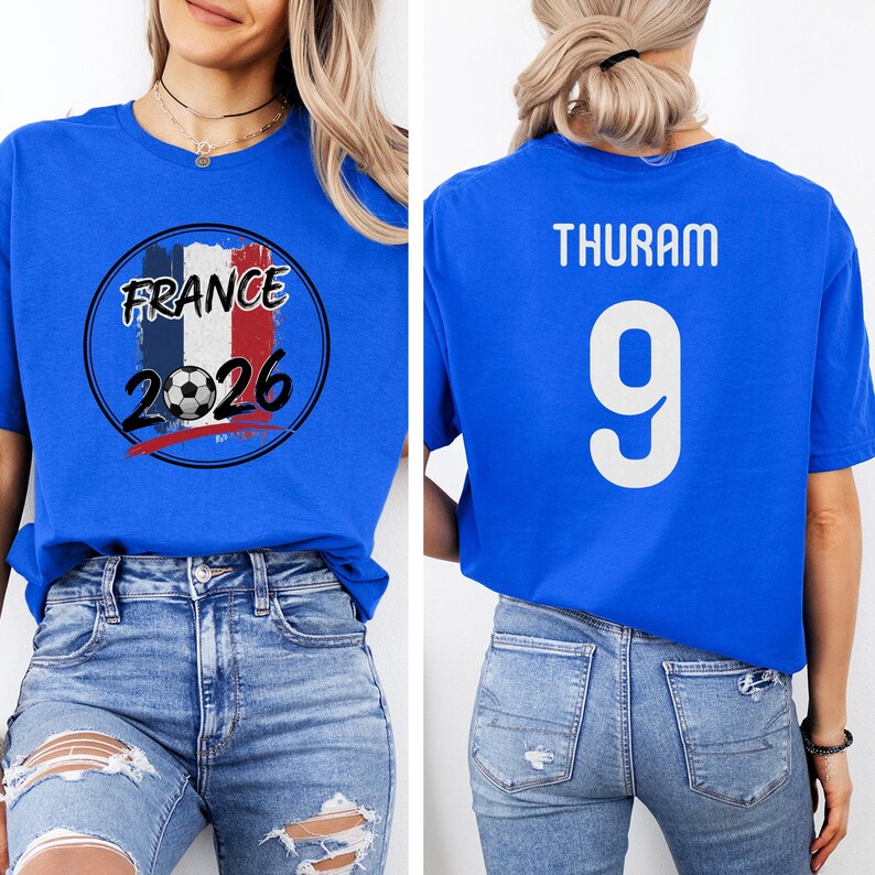 France Thuram #9 Jersey Style T-Shirt, Football Fan Apparel, World Tournament Inspired Unisex Tee image 5