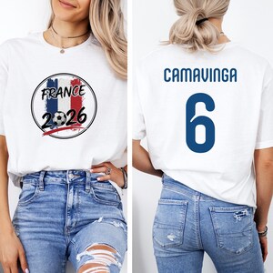 France Camavinga #6 Soccer Jersey T-Shirt, World Tournament Football Fan Apparel image 4