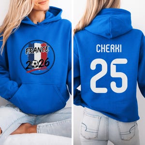 Cherki France Soccer Jersey Style T-Shirt, 2026 World Tournament Football Fan Apparel image 1