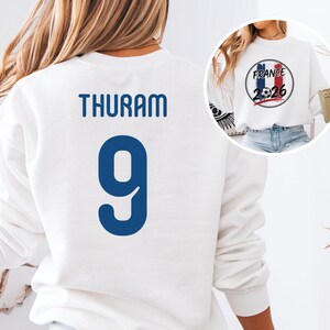 France Thuram #9 Jersey Style T-Shirt, Football Fan Apparel, World Tournament Inspired Unisex Tee image 6