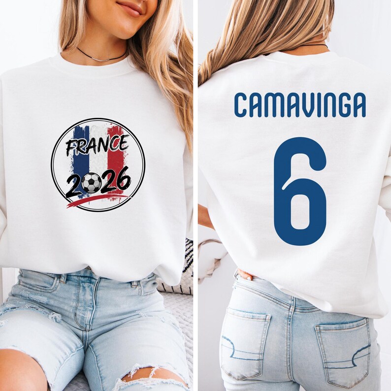 France Camavinga #6 Soccer Jersey T-Shirt, World Tournament Football Fan Apparel image 8