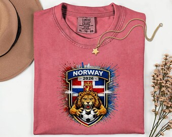 Norway Soccer Mascot Shirt, 2026 World Tournament Football Jersey Style Tee