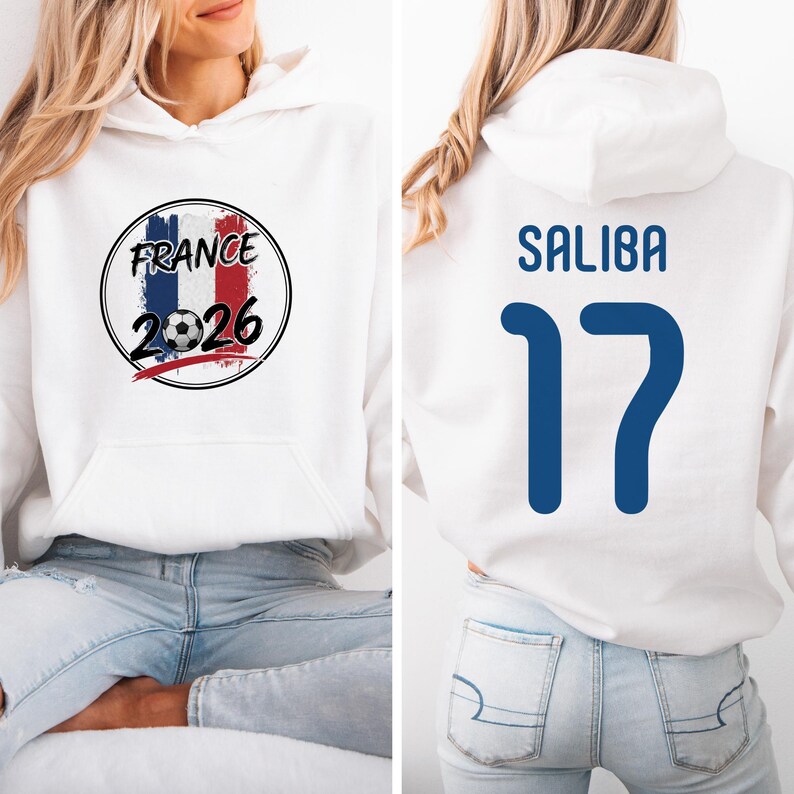 Saliba #17 France Soccer Jersey Style T-Shirt, World Tournament Inspired Unisex Tee image 5