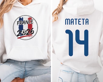 Mateta #14 France Soccer Jersey Style T-Shirt, World Tournament Fan Apparel