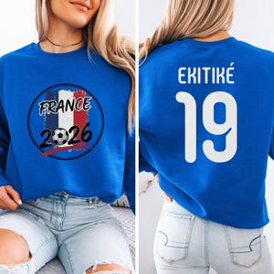 Ekitike #19 France Soccer Jersey Style T-Shirt, World Tournament Graphic Tee image 3