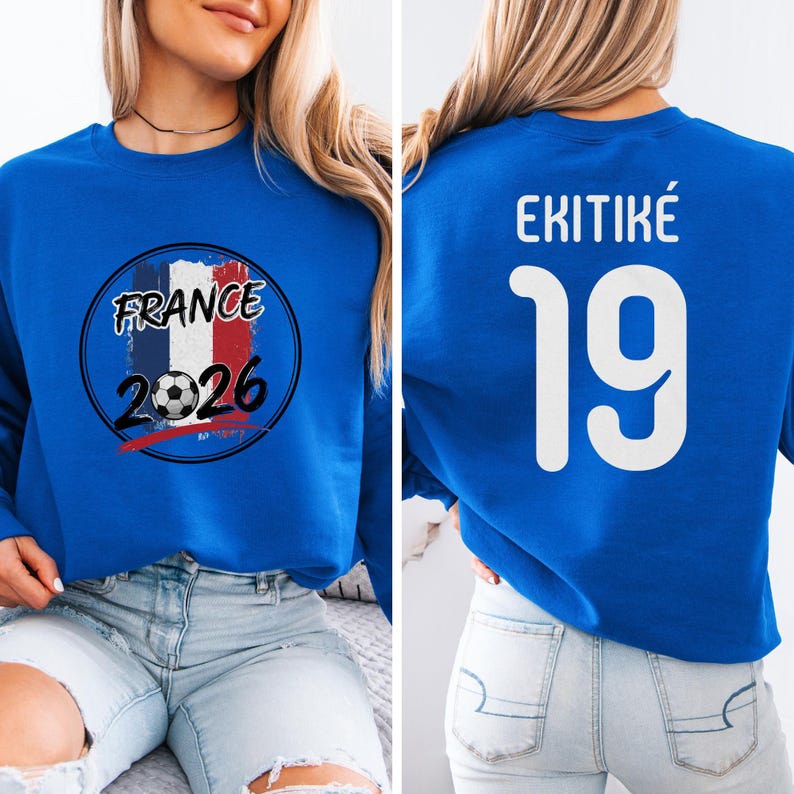 Ekitike #19 France Soccer Jersey Style T-Shirt, World Tournament Graphic Tee image 3