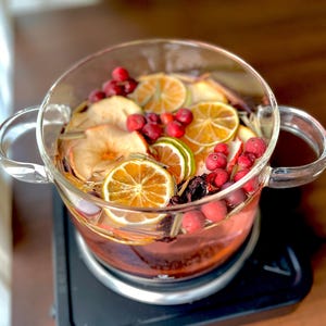 Cranberry Lime Lemongrass Simmer Pot Kit –  with Roselle, Lemon, Apple (Natural Aromatherapy)