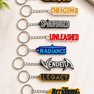 Riftbound Binder Pull Keychain – 3D-utskriven TCG-tagg med dragkedja