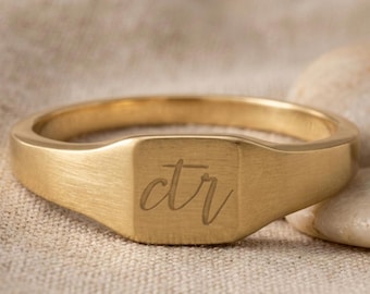 Anillo CTR grabado - Joyería SUD de plata esterlina, regalo para misionera, paquete de ayuda para la misión, delicado. Elija el anillo adecuado.