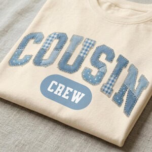 Matching Cousin Crew Patchwork Shirts for Baby, Toddler, Kids & Adults- Matching Family Reunion, Cousins Vacation, New Cousin Tee