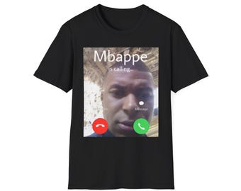 -shirt Mbappe appelle | Mème football. Les mèmes de Mbappé. Vêtements mbappe, chemise de coupe du monde, unisexe