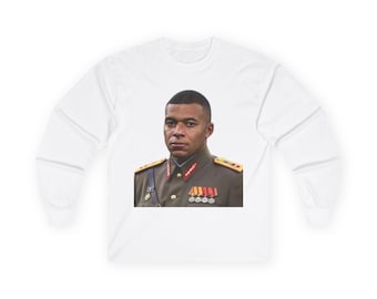 Tshirt meme dictateur mbappe, dictateur mbappe, vêtements meme, tshirt de football/football, tshirt real madrid, tshirt à manches longues
