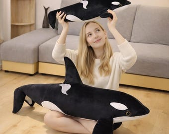 リアルなシャチのぬいぐるみ 50cm 70cm – シャチのぬいぐるみ 海洋生物 おもちゃ ギフト