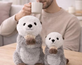かわいいカワウソのぬいぐるみ 25cm 32cm – 柔らかいぬいぐるみ かわいいラッコ お子様へのギフト