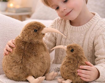 Realistic Kiwi Plush Toy – Soft Brown Kiwi Bird Stuffed Animal – Cozy Cute Plush Decor – Kids & Nursery Gift