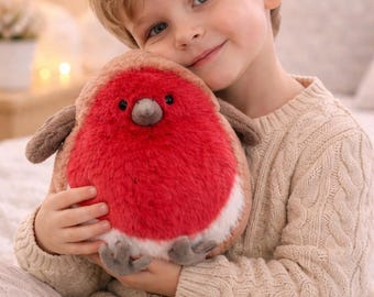 Cute Robin Plush Toy – Soft Fluffy Bird Plush, Cozy Stuffed Animal for Kids & Home Decor, Everyday Comfort Toy