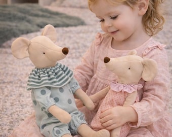 かわいいネズミのぬいぐるみ – 柔らかいネズミのぬいぐるみ、子供部屋の装飾や子供へのギフトに最適なかわいい布製ネズミ（35～60cm）