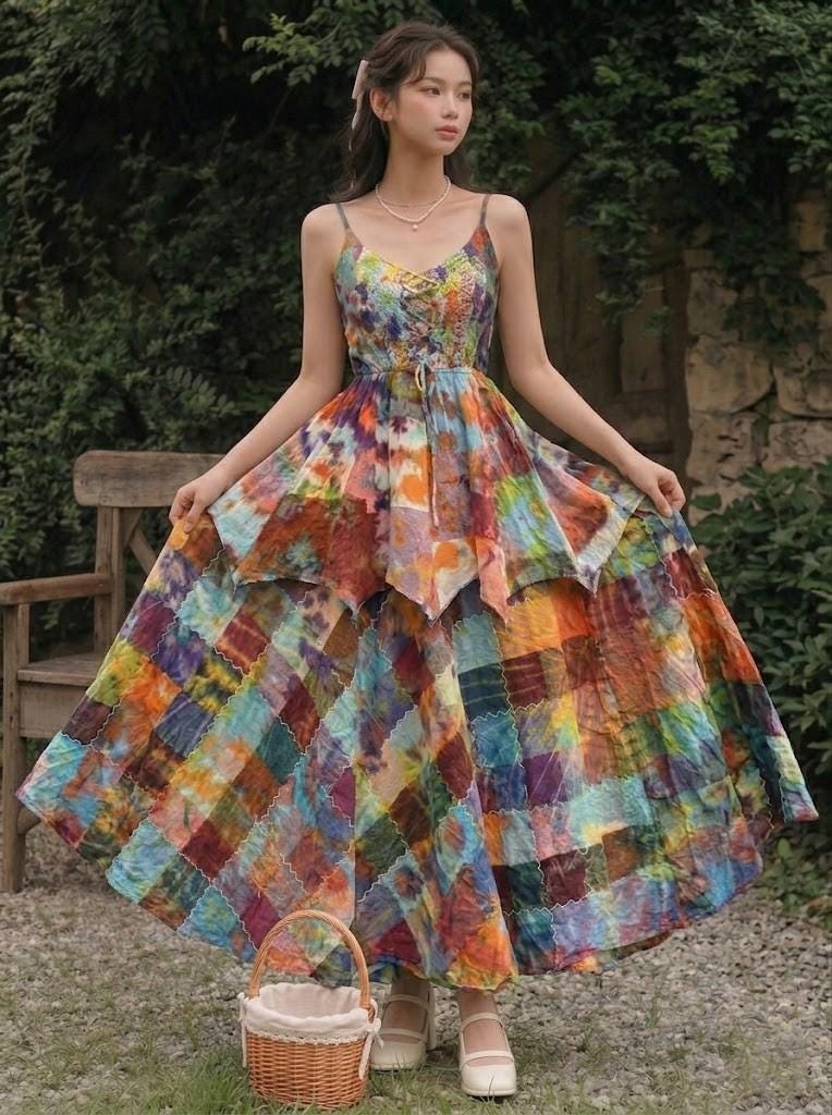 Patchwork Handkerchief Dress - Etsy
