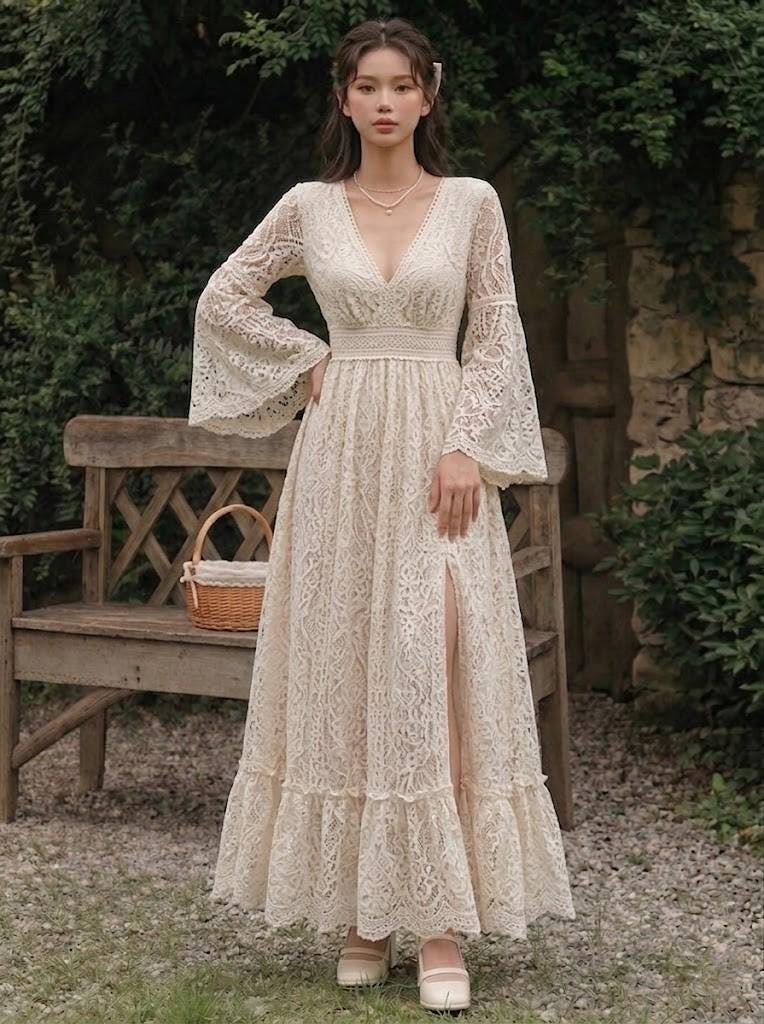 fitted lace wedding dress Catch Me When I Fall Dress, Black-Cream – Chic Soul