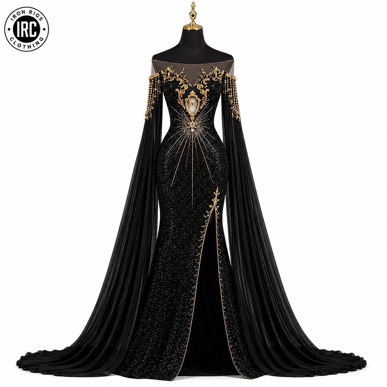 Black and Gold Fantasy Dress