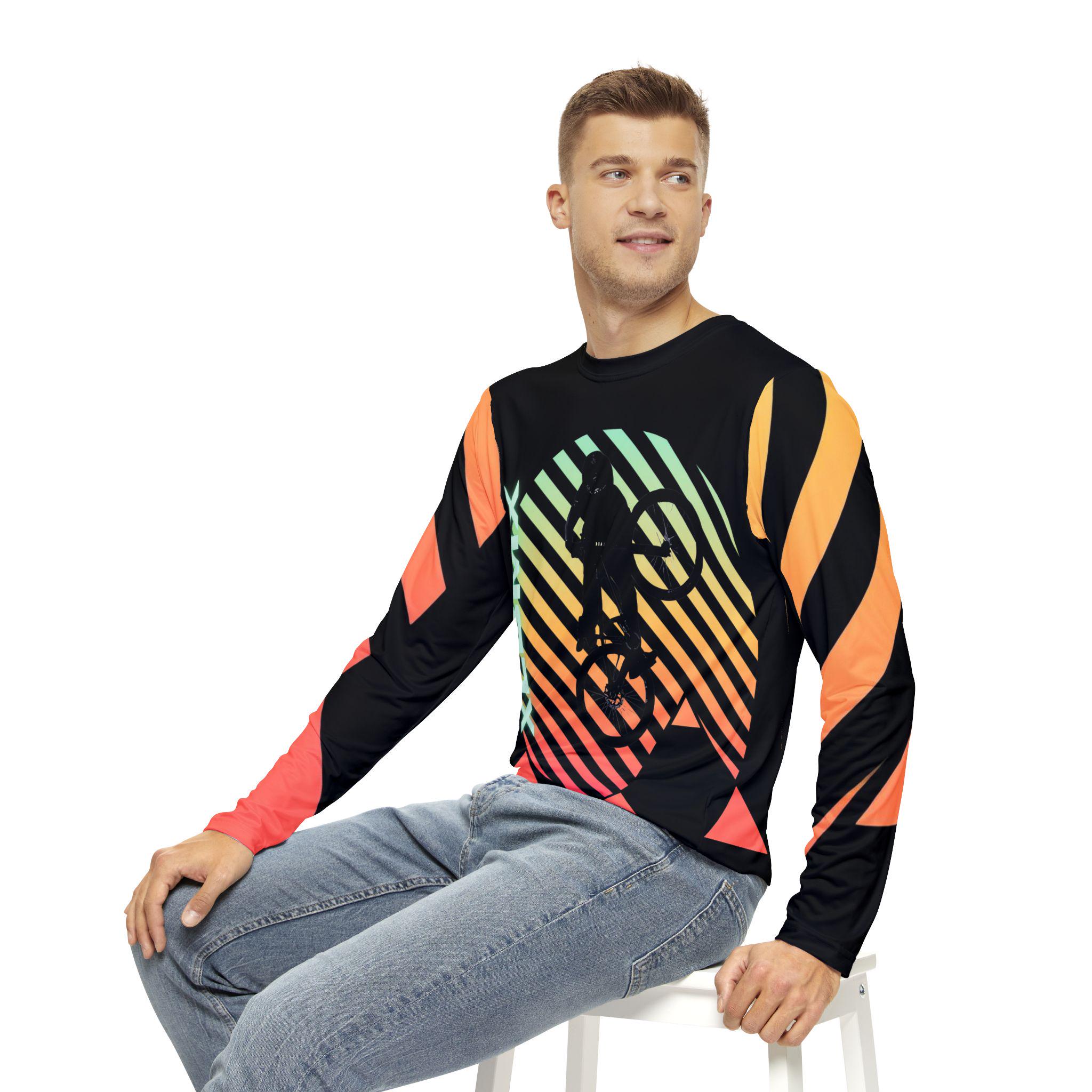 Men's Long Sleeve Shirt Graphic Design All Over Print Jersey