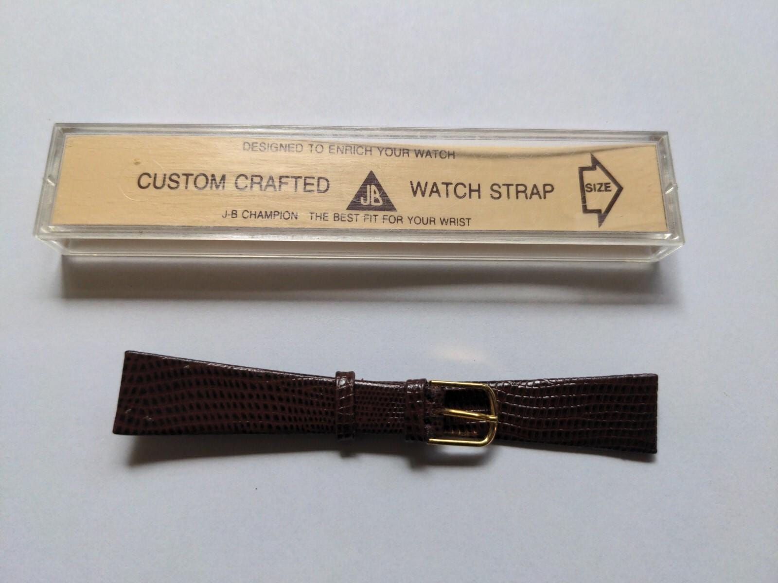 ByChampion Black Leather Strap With Scorpio On Face By J.b. Champion JB Champion Wristwatch Bands for sale - eBay main image 3