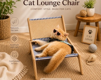 Cat Resort Station 3-in-1 Sisal Hammock Scratching Lounge | Coastal Breeze Design | Pet Furniture
