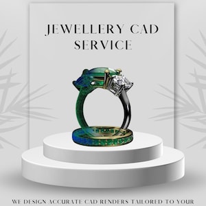 Jewelry CAD Design Service, Custom Jewelry Design, 3D CAD Model, Ring Design Service, Jewelry Rendering, Custom Engagement Ring Design