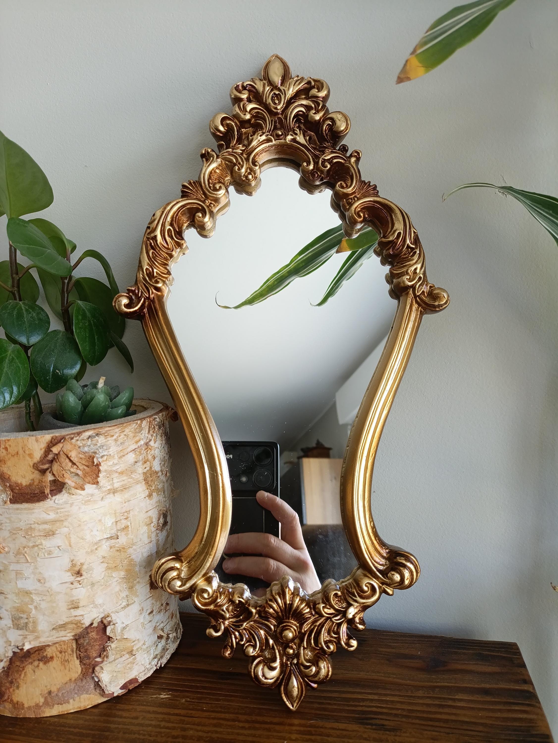 Miroir rond vintage d'occasion - Décoration