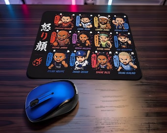 Chibi Rage Sports Legends Mouse Pad – Ultimate Athlete Icons Edition (7.9 x 9.4 inches)