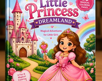 Little Princess Dreamland Coloring Book | Magical Castle, Fairy, Unicorn Pages (Digital Download)