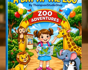Zoo Adventures Coloring Book | Kids Animal Pages Printable (Digital Download)