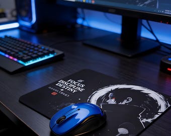 Anime Shinobi Mouse Pad – Minimalist Monochrome Gaming Desk Mat (7.9 x 9.4 inches)
