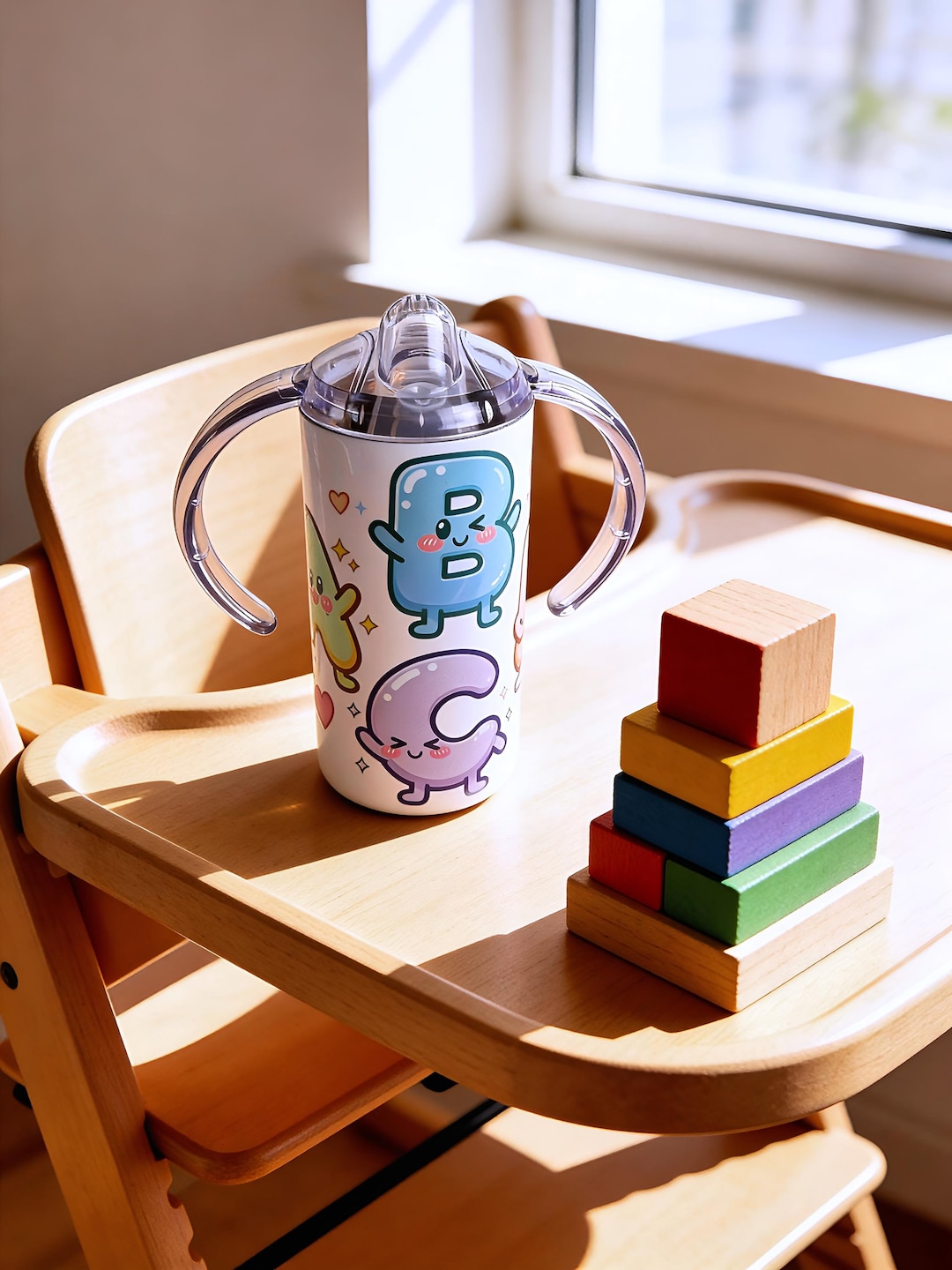 Kids ABC Stainless Steel Sippy Cup – Cartoon Alphabet Toddler Tumbler ...