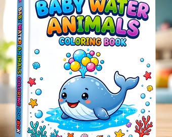 Baby Ocean Animals Coloring Book | Kids Printable PDF (Digital Download)