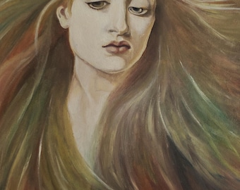 Impressionist Oil Portrait|Based on Millais' The Martyr of the Solway|Oil Painting on Canvas