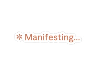 Manifesting Sticker | AI Loading State Vinyl Decal | Vibe Coder Laptop Gift