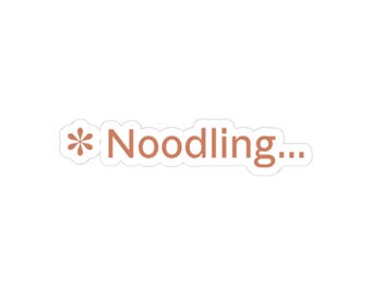 Noodling Sticker | AI Thinking It Over Vinyl Decal | Creative Developer Gift